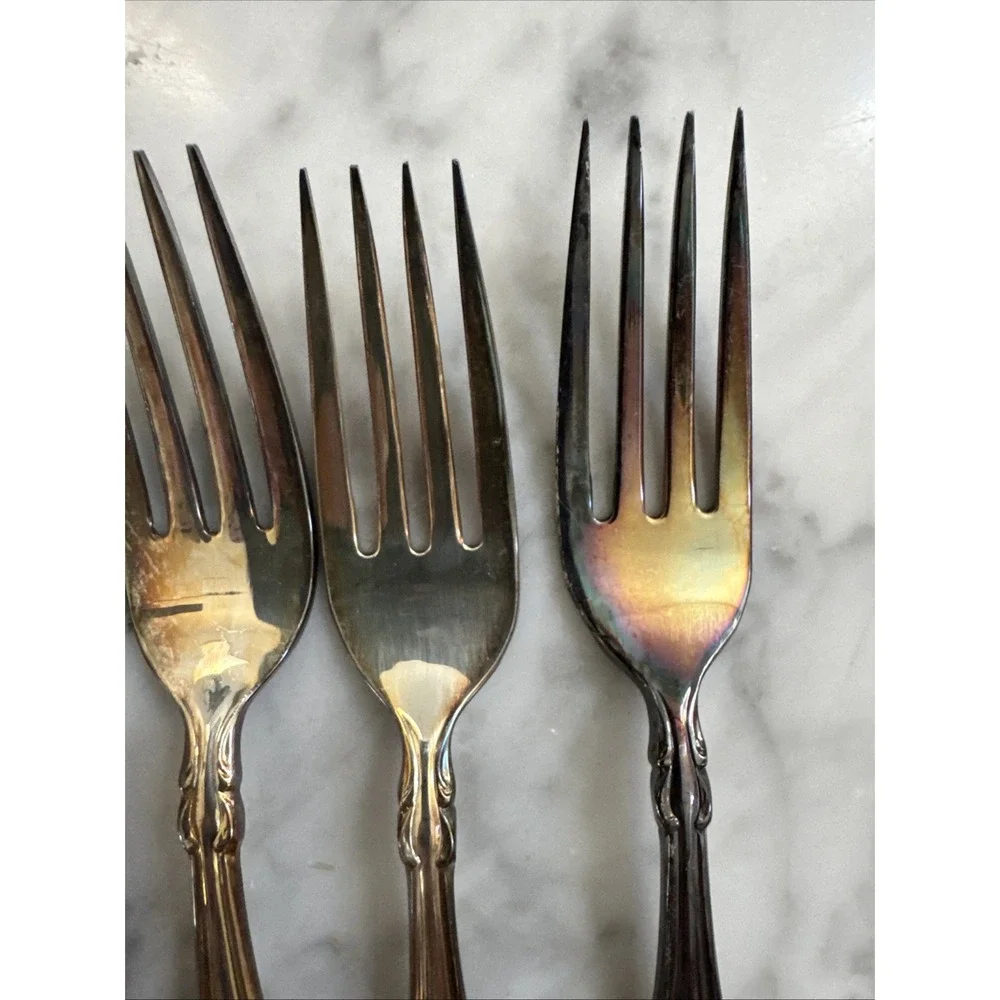 Oneida Community 1971 BEETHOVEN Silverplate Dinner Forks 7 3/8 Set Of 5